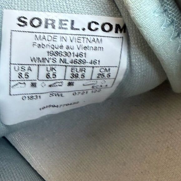 Sorel Kinetic Breakthru Day Lace Shoes Sneakers Womens Sz 8.5 M Gray Camo NL4689 - Picture 7 of 8